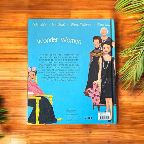 WONDER WOMEN Illustrated Hardcover Book | Frida Kahlo, Coco Chanel, Marie Curie - Picture 2 of 11